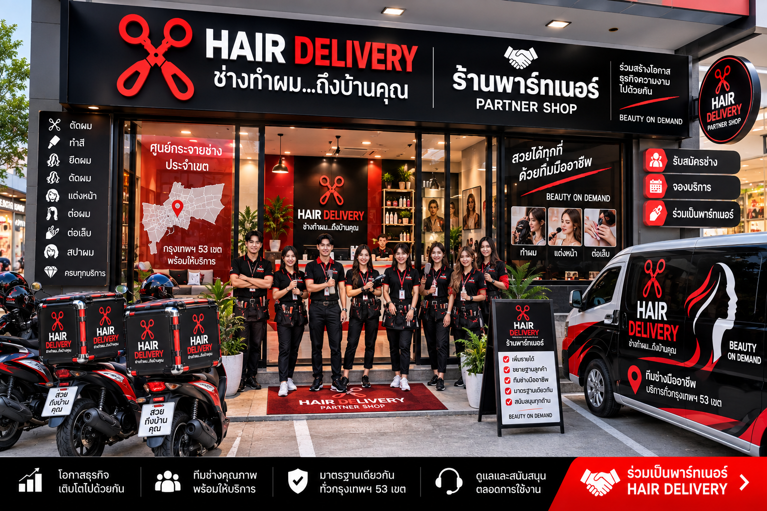 ทีมบริการ Hair Delivery